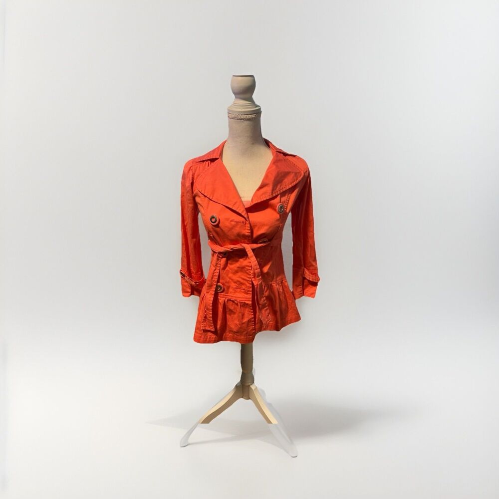 Candie’s Girl Pink Jacket with Buttons & Belt size Medium